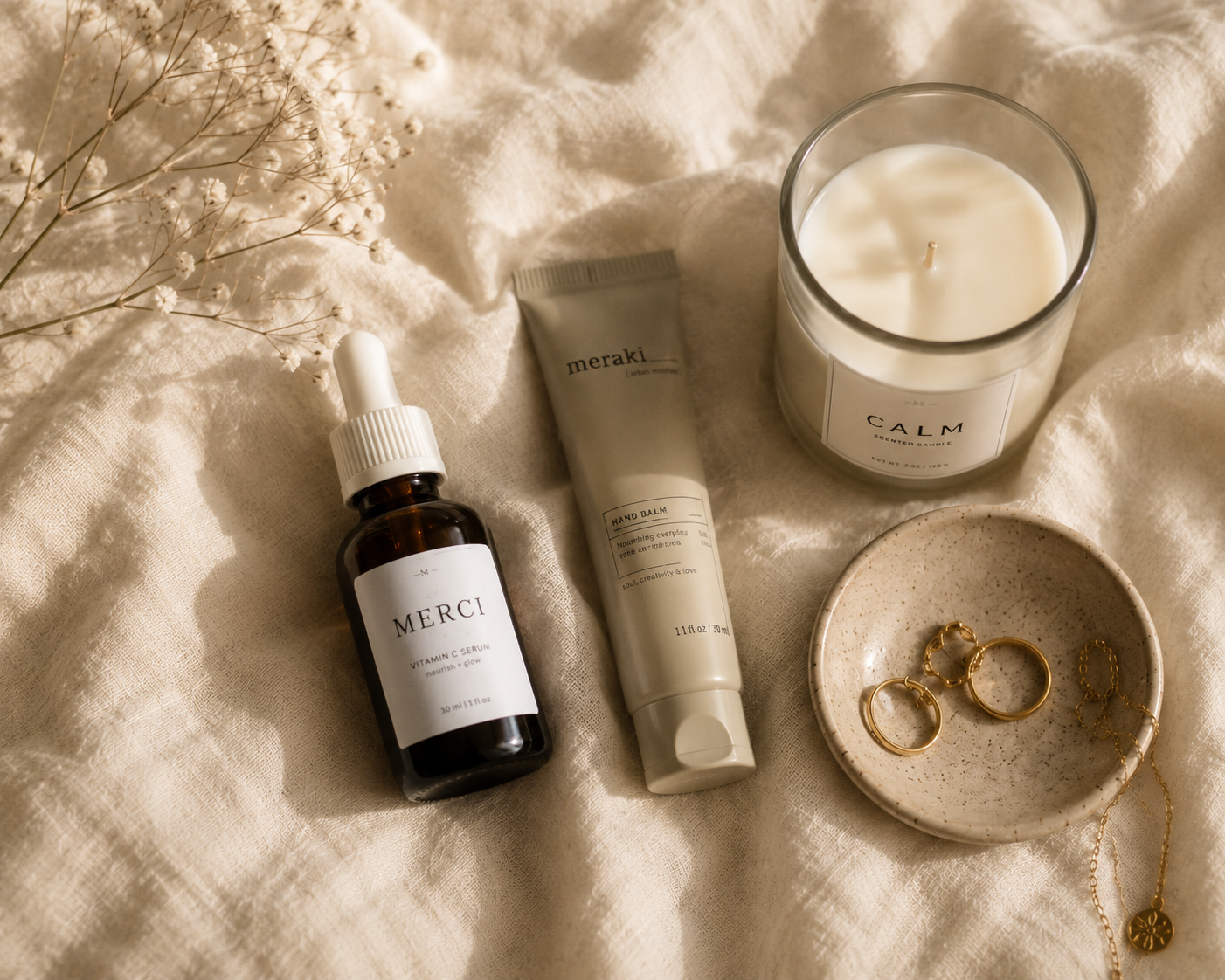 Clean, calm imagery for a guide on wellness product safety and hygiene